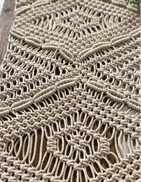 Unique Cotton Table Runner - Free Size, Cream, Cotton, Pack of1